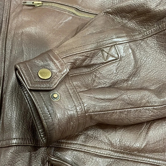 Gianni Ferrara Performance Outerwear Brown Leather Jacket XL - Picture 13 of 16